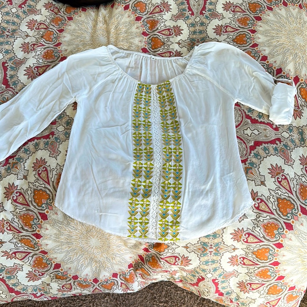 Embroidered Boho top